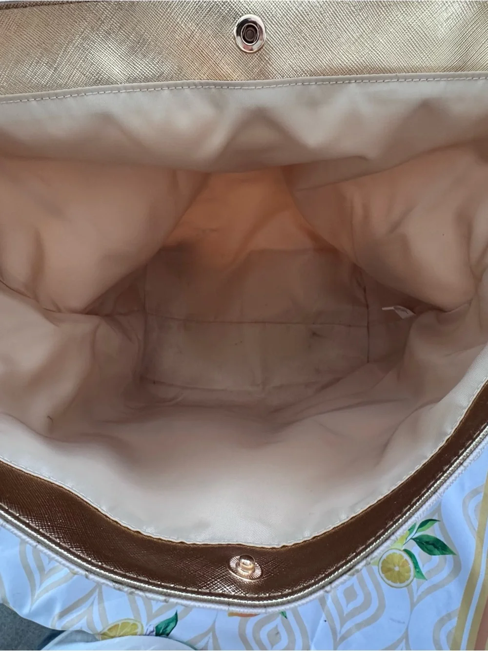 Bath & Body Works Cream & Gold Disney Princess Backpack Tote